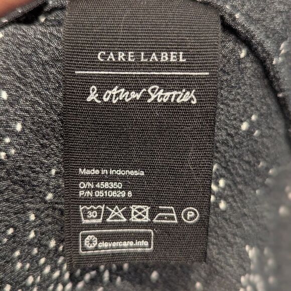 & Other Stories Mini Short Dress Black Open Cut Out Starry Night Star Party 4 - Picture 8 of 10